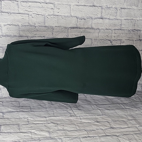 Nine West Deep Forest Green Turtleneck Sweater Dress Medium - Picture 5 of 6